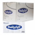 2400 Serviettes Blanc 1V 33x33